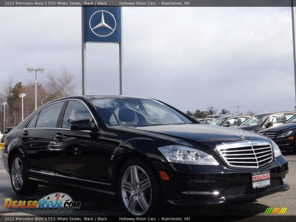 2013 Mercedes-Benz S 550 4Matic Sedan Black / Black Photo #3