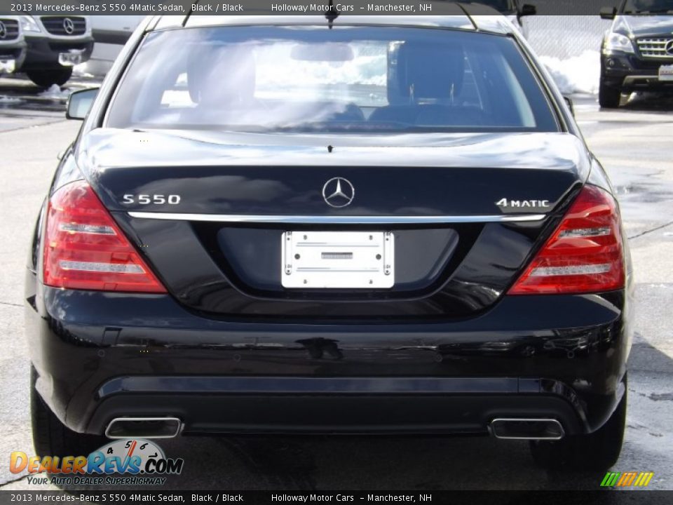 2013 Mercedes-Benz S 550 4Matic Sedan Black / Black Photo #4
