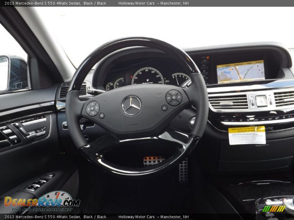 2013 Mercedes-Benz S 550 4Matic Sedan Black / Black Photo #7