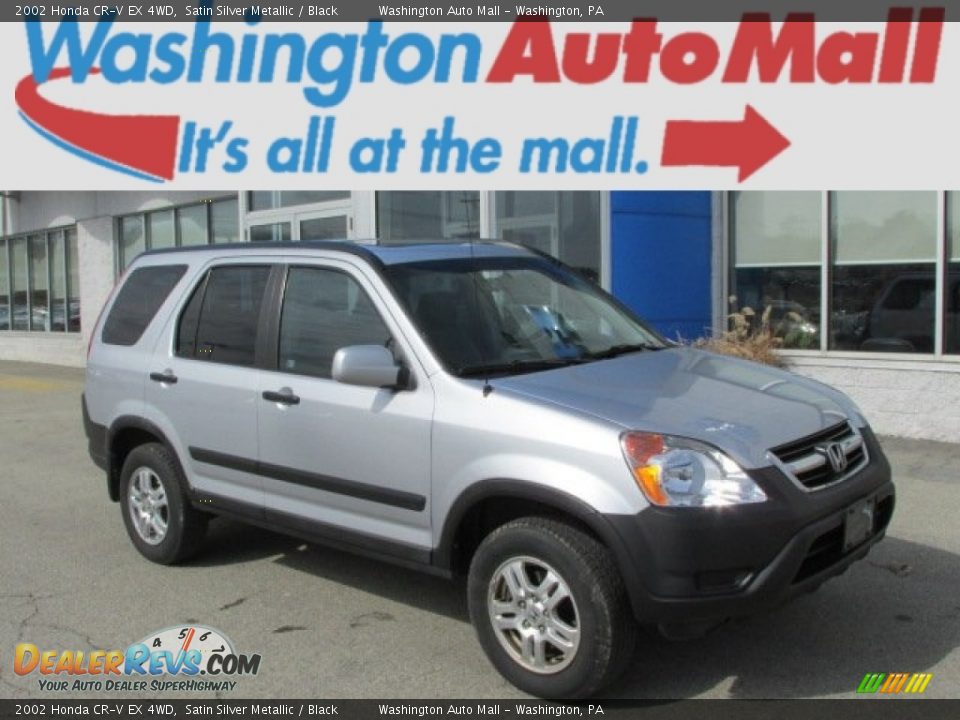 2002 Honda CR-V EX 4WD Satin Silver Metallic / Black Photo #1