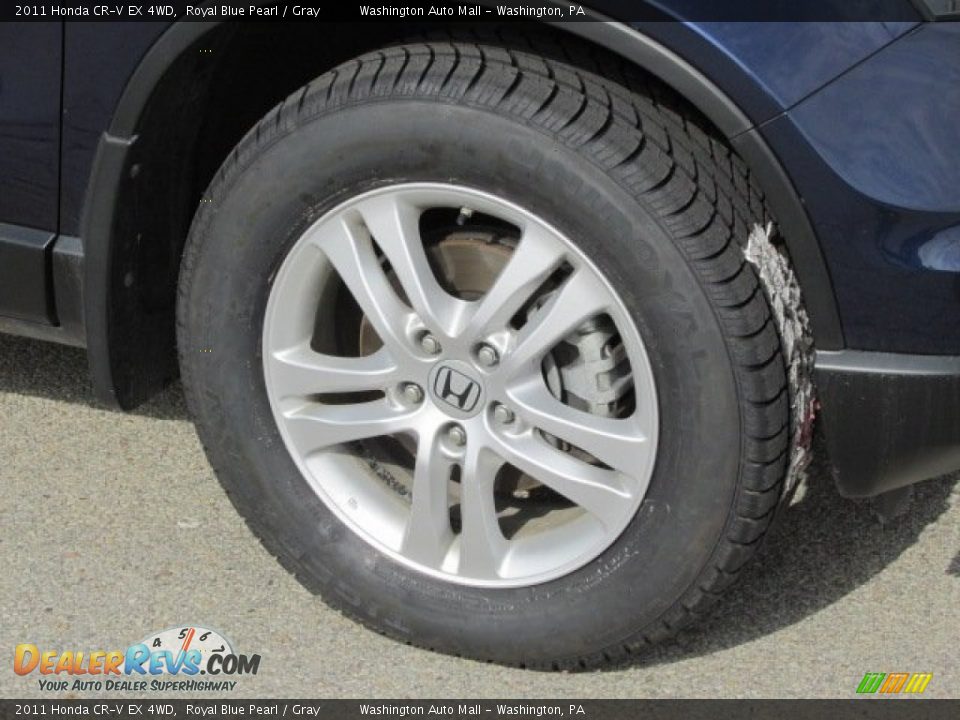 2011 Honda CR-V EX 4WD Royal Blue Pearl / Gray Photo #2