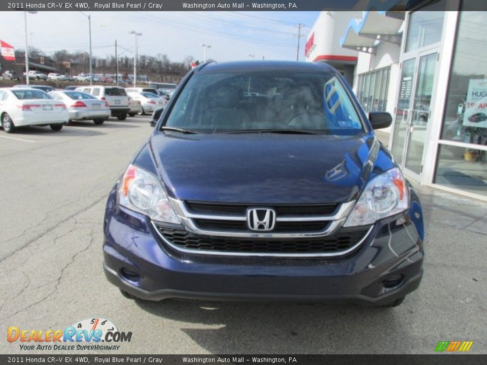 2011 Honda CR-V EX 4WD Royal Blue Pearl / Gray Photo #4