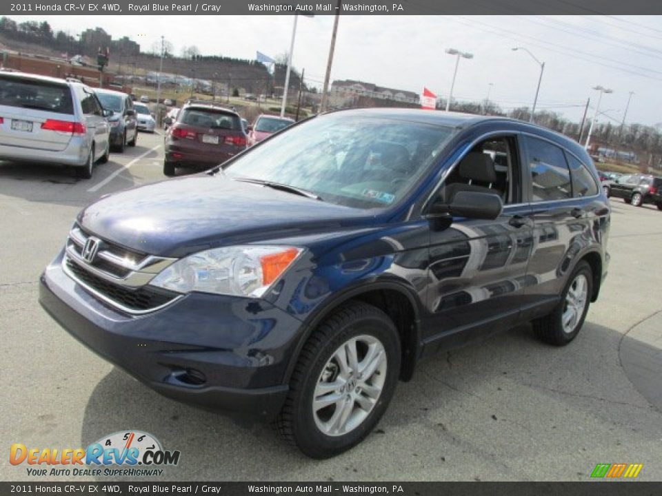 2011 Honda CR-V EX 4WD Royal Blue Pearl / Gray Photo #5