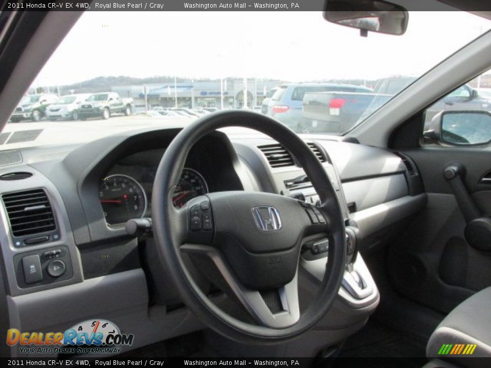 2011 Honda CR-V EX 4WD Royal Blue Pearl / Gray Photo #13