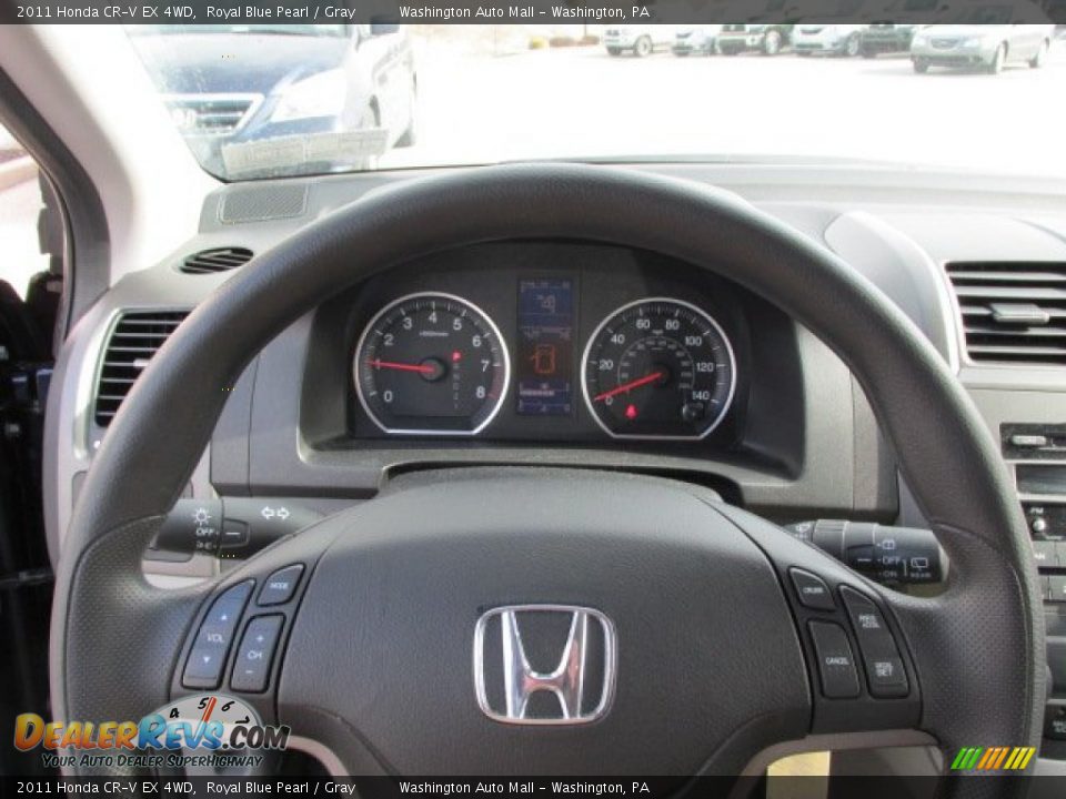 2011 Honda CR-V EX 4WD Royal Blue Pearl / Gray Photo #16