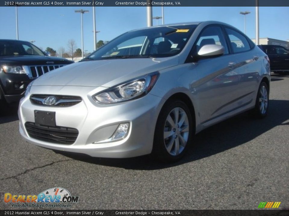 2012 Hyundai Accent GLS 4 Door Ironman Silver / Gray Photo #1