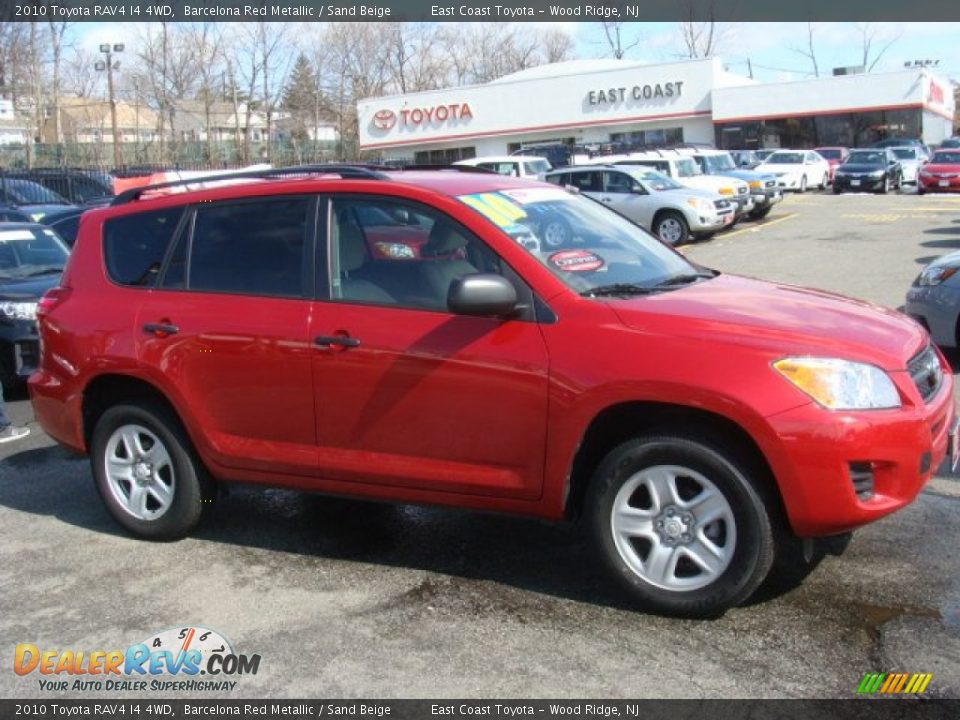 2010 Toyota RAV4 I4 4WD Barcelona Red Metallic / Sand Beige Photo #1