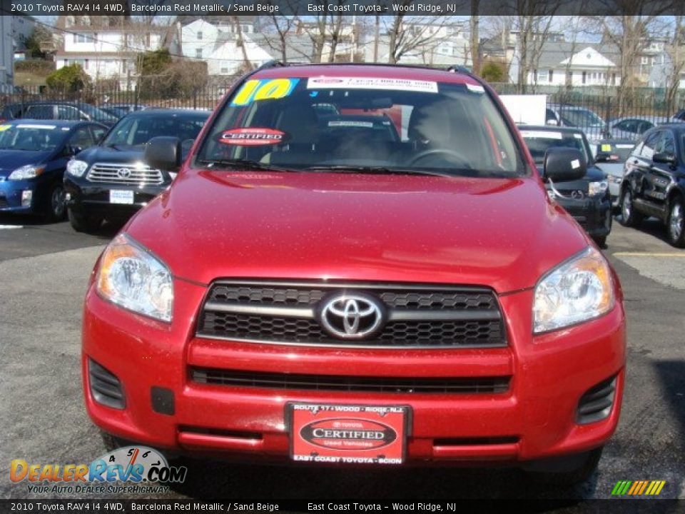 2010 Toyota RAV4 I4 4WD Barcelona Red Metallic / Sand Beige Photo #2