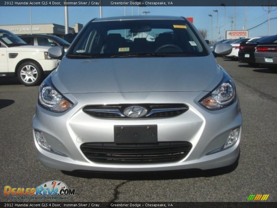 2012 Hyundai Accent GLS 4 Door Ironman Silver / Gray Photo #9