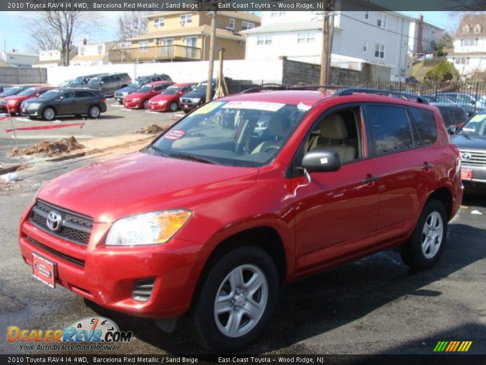 2010 Toyota RAV4 I4 4WD Barcelona Red Metallic / Sand Beige Photo #3