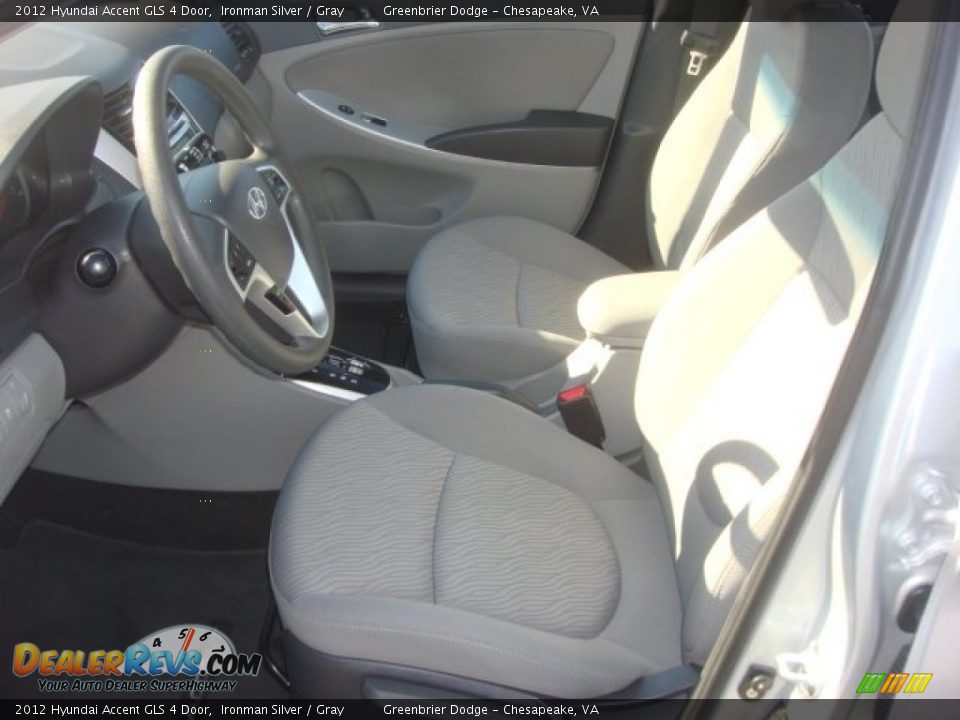 2012 Hyundai Accent GLS 4 Door Ironman Silver / Gray Photo #10