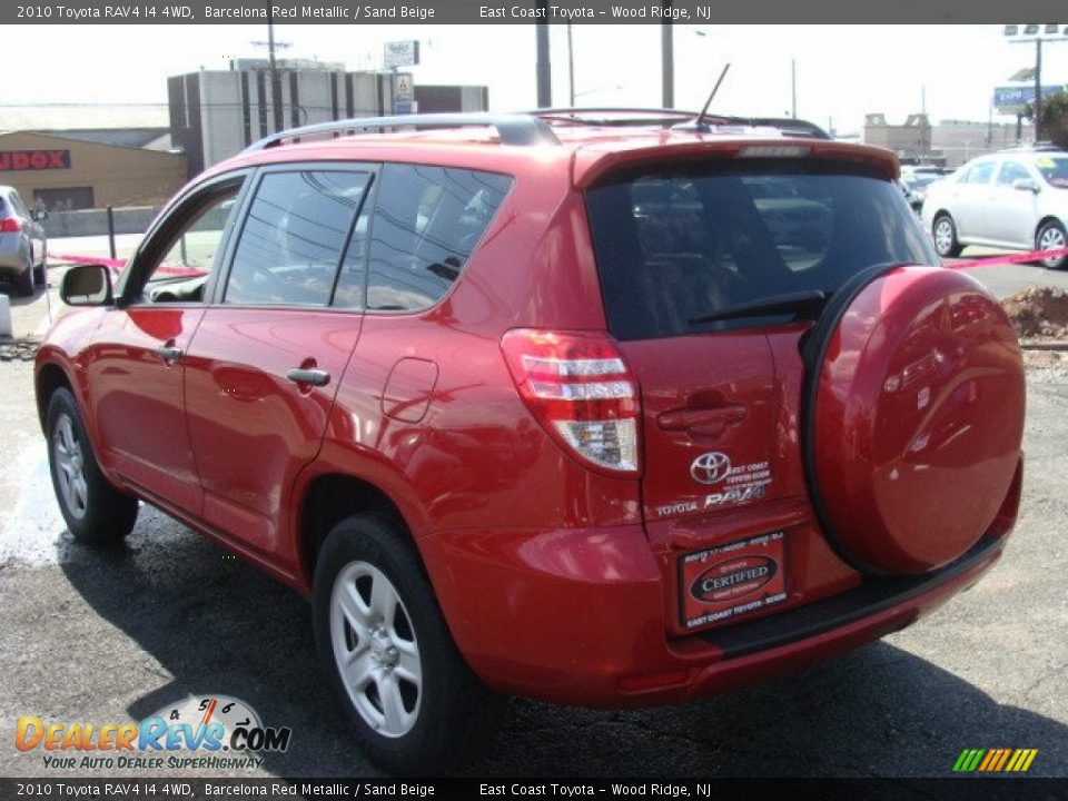 2010 Toyota RAV4 I4 4WD Barcelona Red Metallic / Sand Beige Photo #4