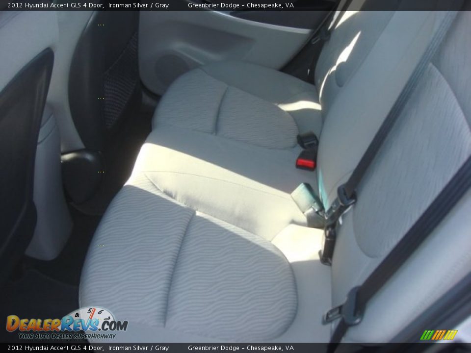 2012 Hyundai Accent GLS 4 Door Ironman Silver / Gray Photo #11