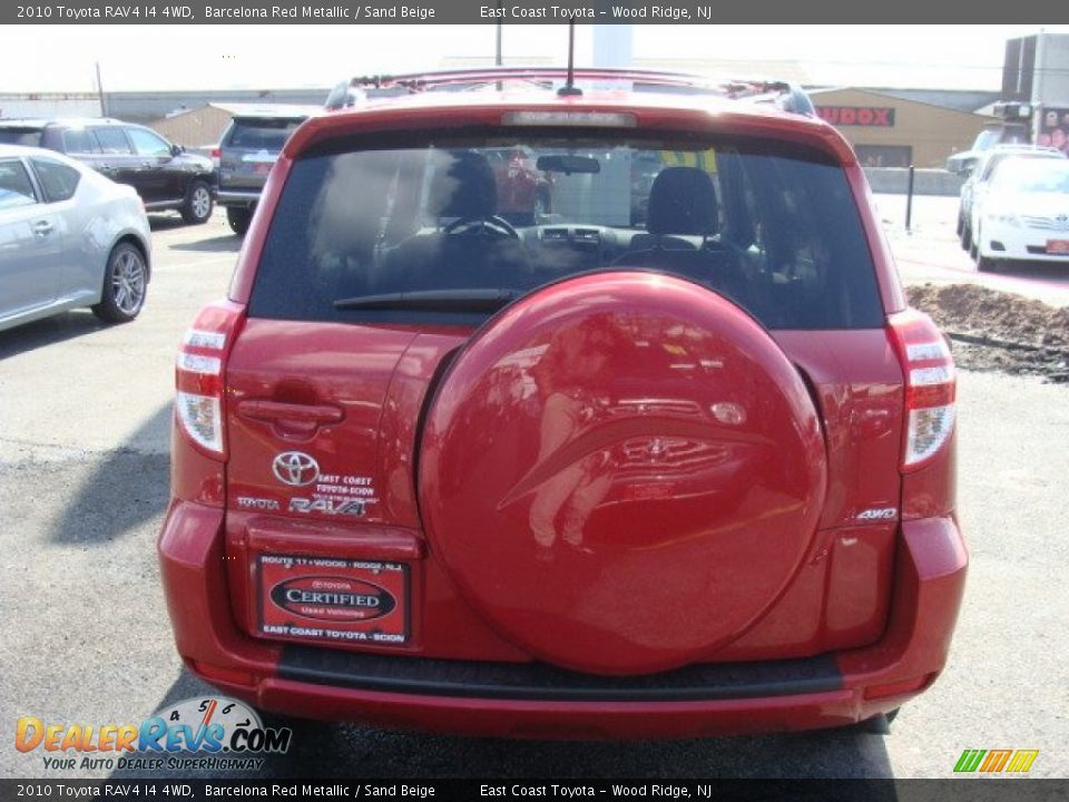 2010 Toyota RAV4 I4 4WD Barcelona Red Metallic / Sand Beige Photo #5