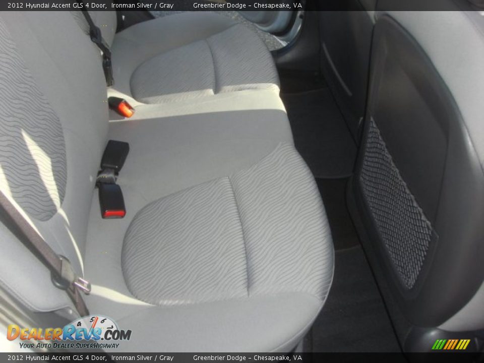 2012 Hyundai Accent GLS 4 Door Ironman Silver / Gray Photo #12