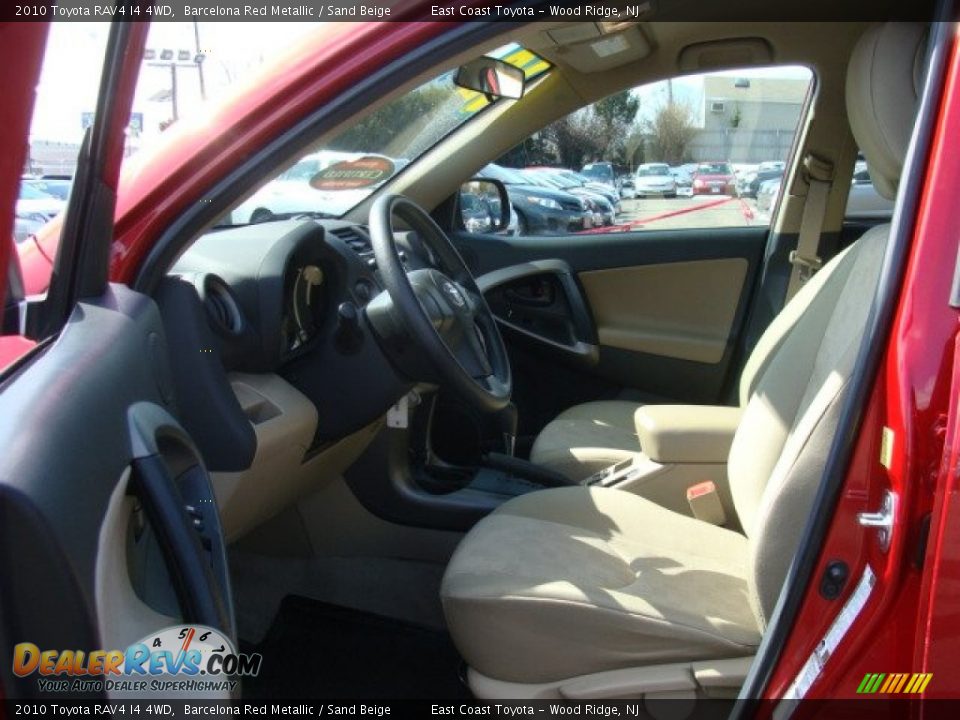 2010 Toyota RAV4 I4 4WD Barcelona Red Metallic / Sand Beige Photo #7