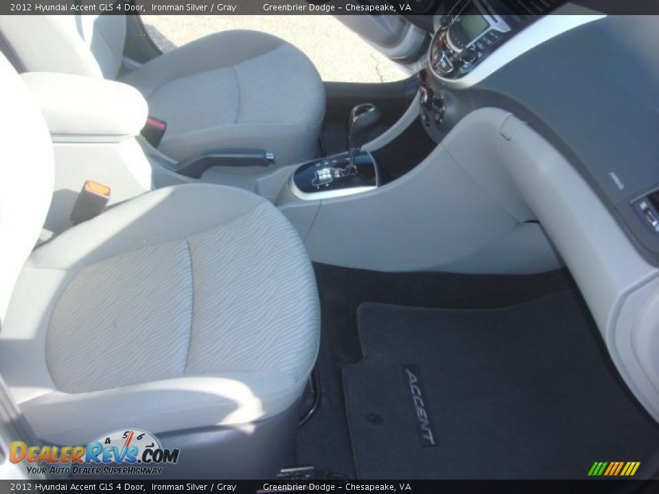 2012 Hyundai Accent GLS 4 Door Ironman Silver / Gray Photo #14
