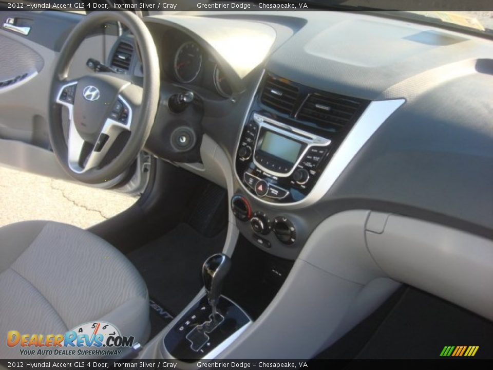 2012 Hyundai Accent GLS 4 Door Ironman Silver / Gray Photo #15