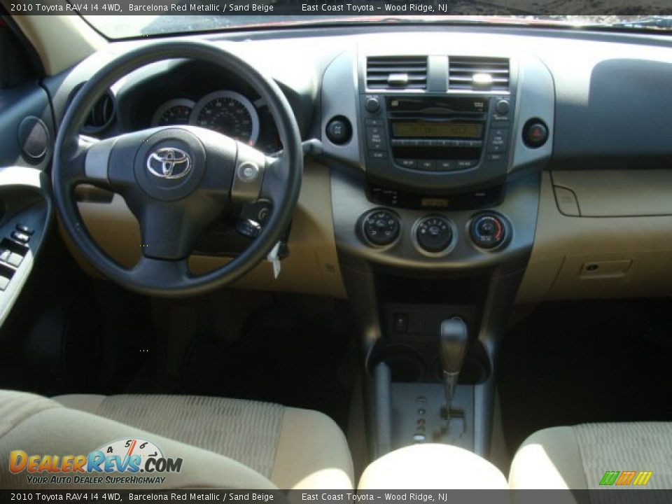 2010 Toyota RAV4 I4 4WD Barcelona Red Metallic / Sand Beige Photo #9