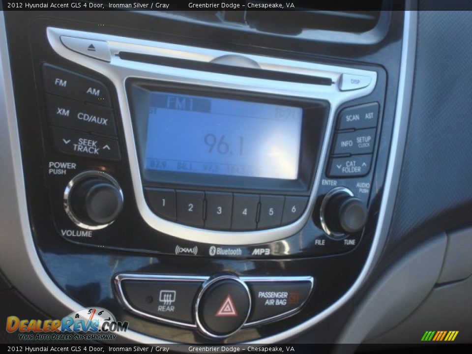 2012 Hyundai Accent GLS 4 Door Ironman Silver / Gray Photo #18