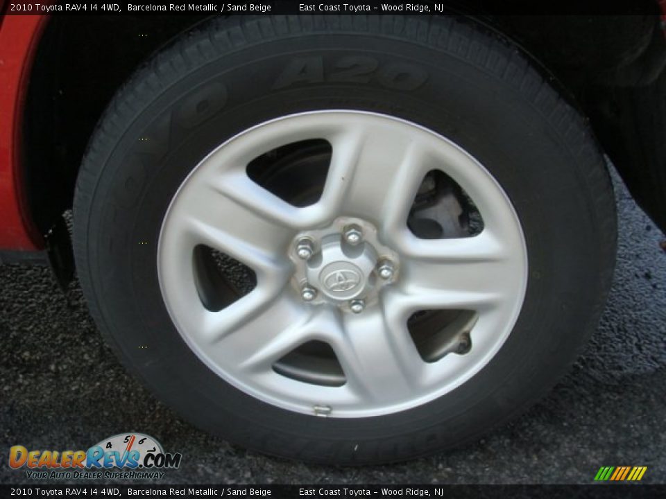2010 Toyota RAV4 I4 4WD Barcelona Red Metallic / Sand Beige Photo #14