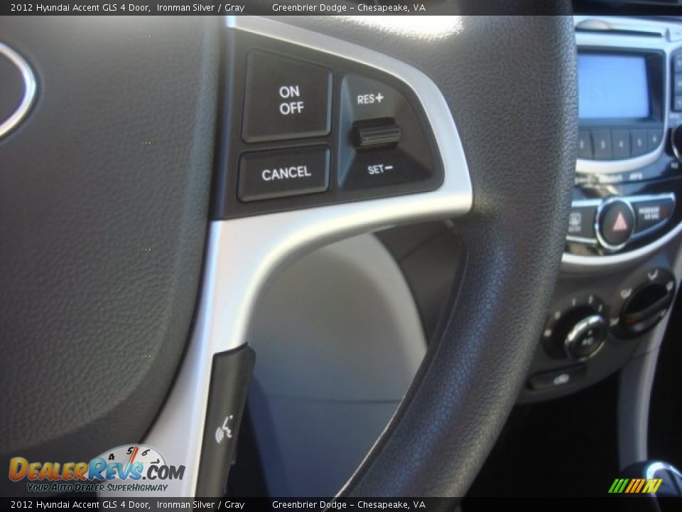 2012 Hyundai Accent GLS 4 Door Ironman Silver / Gray Photo #23