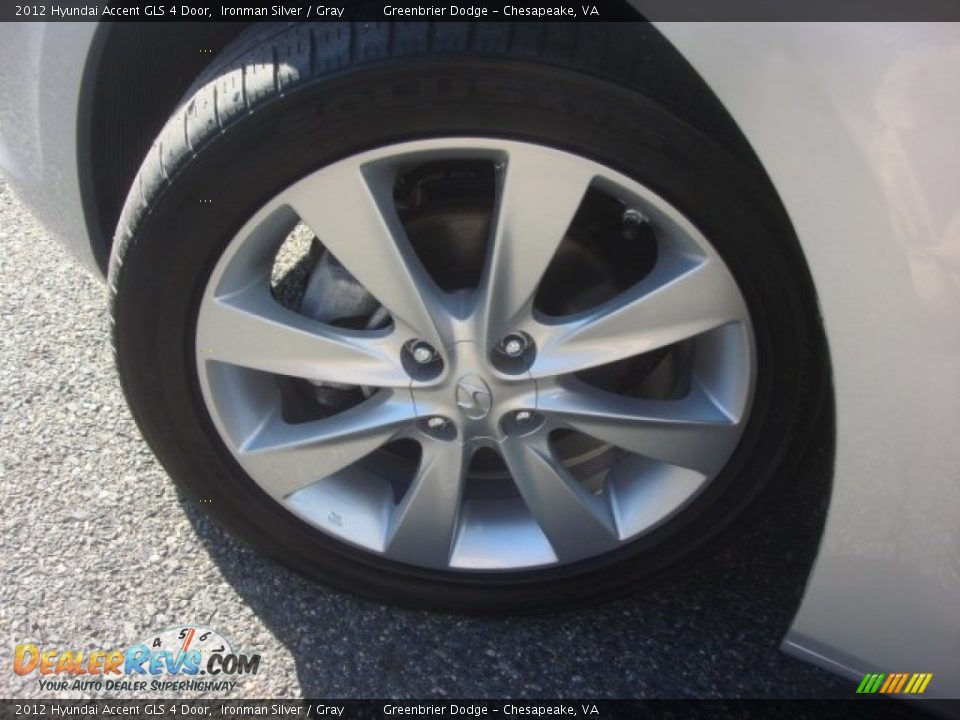 2012 Hyundai Accent GLS 4 Door Ironman Silver / Gray Photo #26