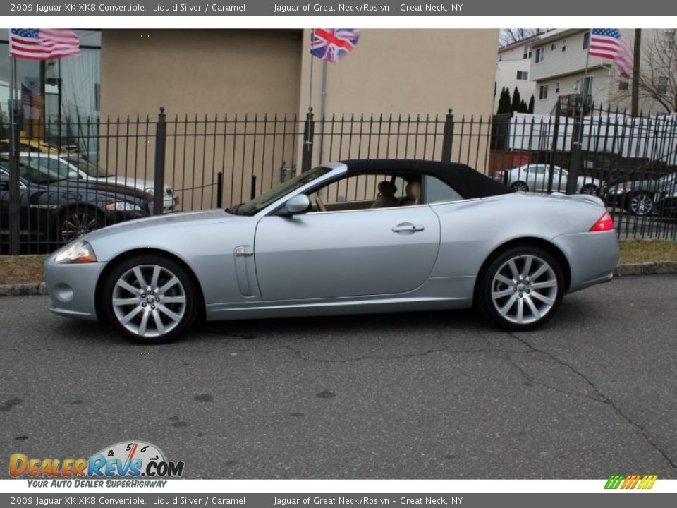 Liquid Silver 2009 Jaguar XK XK8 Convertible Photo #3