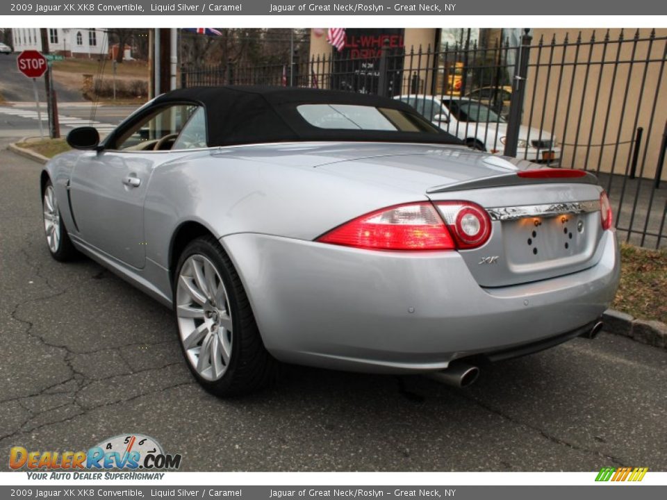 2009 Jaguar XK XK8 Convertible Liquid Silver / Caramel Photo #4