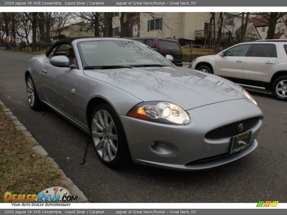 2009 Jaguar XK XK8 Convertible Liquid Silver / Caramel Photo #7