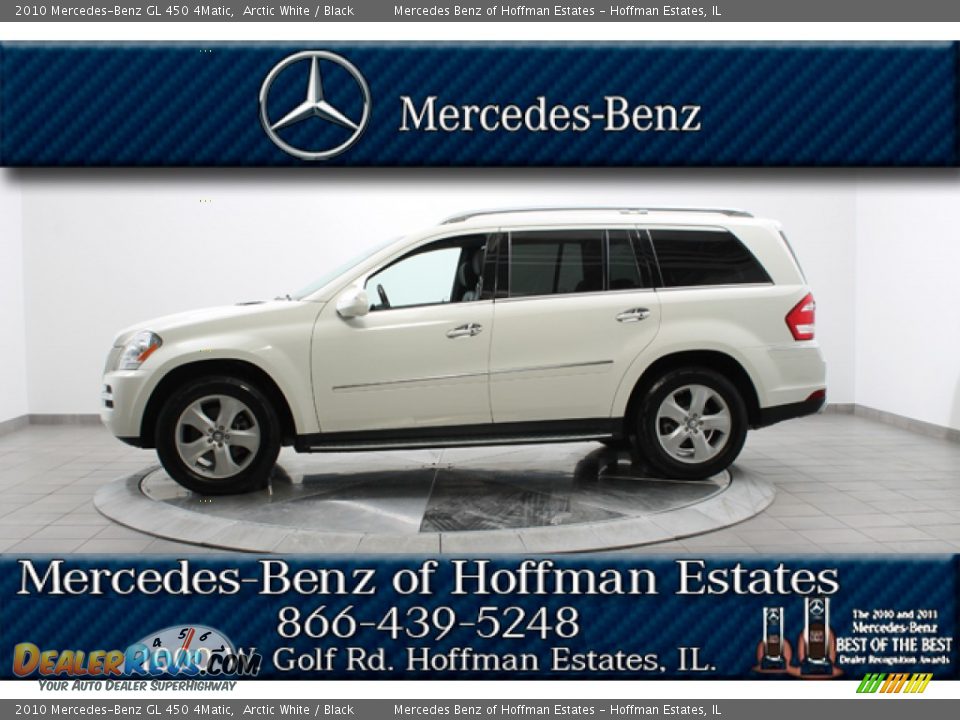2010 Mercedes-Benz GL 450 4Matic Arctic White / Black Photo #2