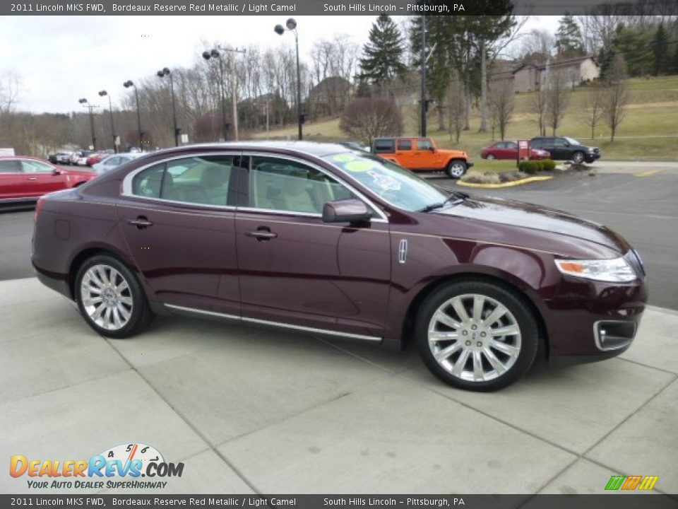 2011 Lincoln MKS FWD Bordeaux Reserve Red Metallic / Light Camel Photo #6