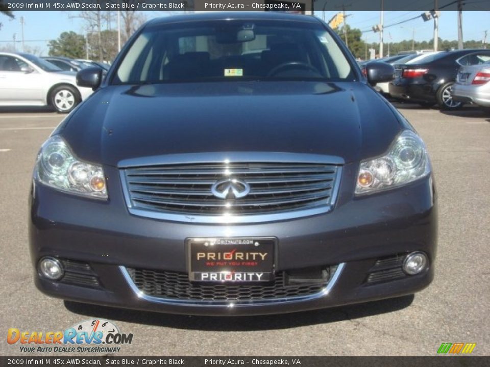 2009 Infiniti M 45x AWD Sedan Slate Blue / Graphite Black Photo #8