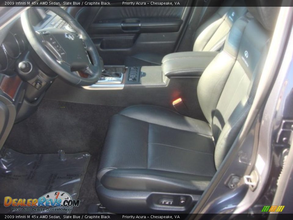 2009 Infiniti M 45x AWD Sedan Slate Blue / Graphite Black Photo #10