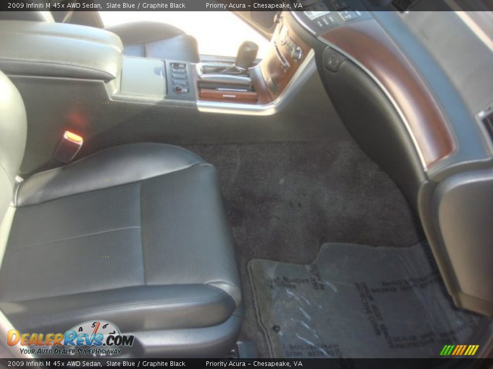 2009 Infiniti M 45x AWD Sedan Slate Blue / Graphite Black Photo #14