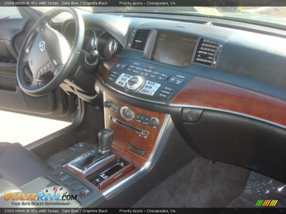 2009 Infiniti M 45x AWD Sedan Slate Blue / Graphite Black Photo #15