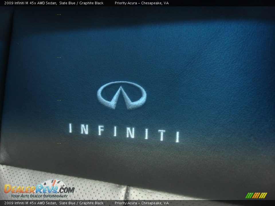 2009 Infiniti M 45x AWD Sedan Slate Blue / Graphite Black Photo #18