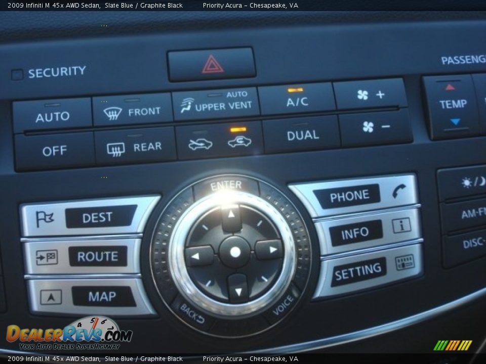 2009 Infiniti M 45x AWD Sedan Slate Blue / Graphite Black Photo #22