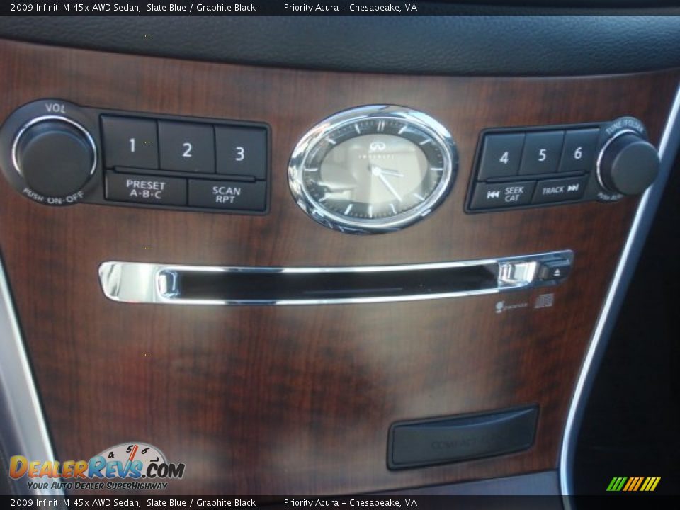 2009 Infiniti M 45x AWD Sedan Slate Blue / Graphite Black Photo #25