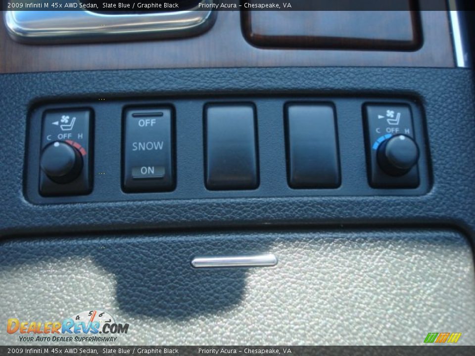 2009 Infiniti M 45x AWD Sedan Slate Blue / Graphite Black Photo #28