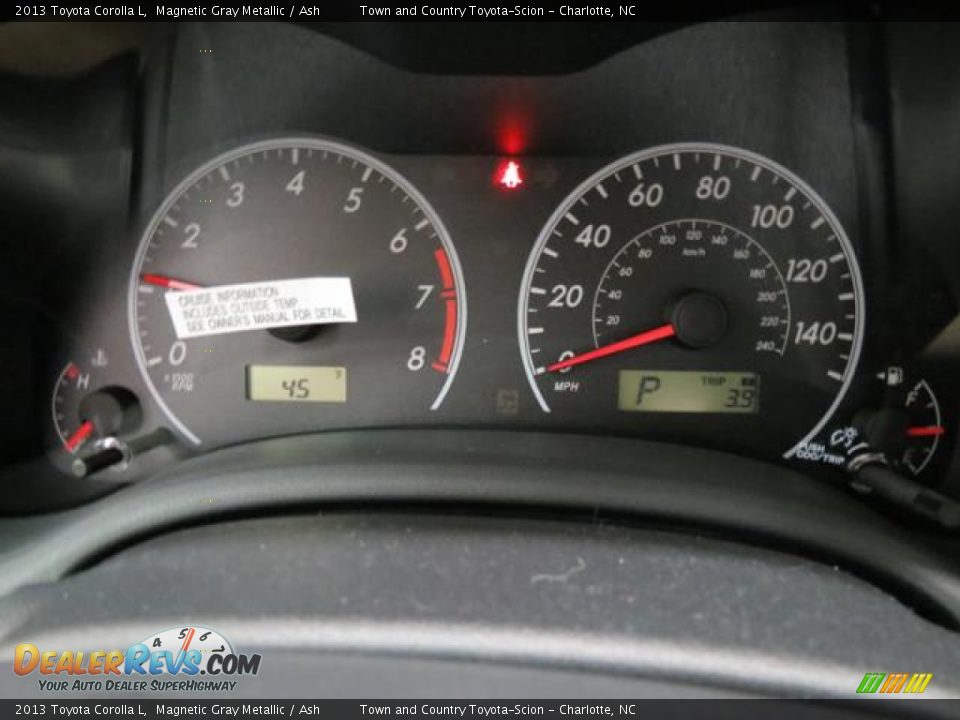 2013 Toyota Corolla L Magnetic Gray Metallic / Ash Photo #11