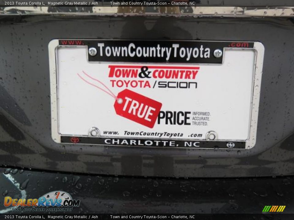 2013 Toyota Corolla L Magnetic Gray Metallic / Ash Photo #22