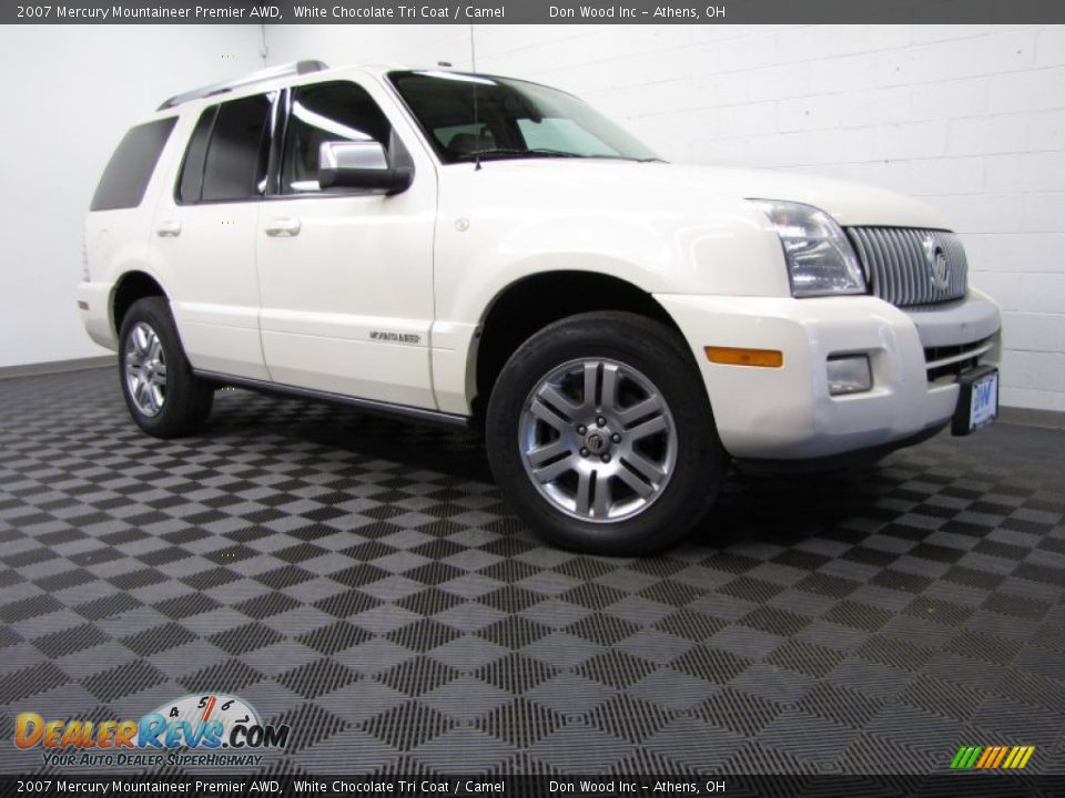 2007 Mercury Mountaineer Premier AWD White Chocolate Tri Coat / Camel Photo #1