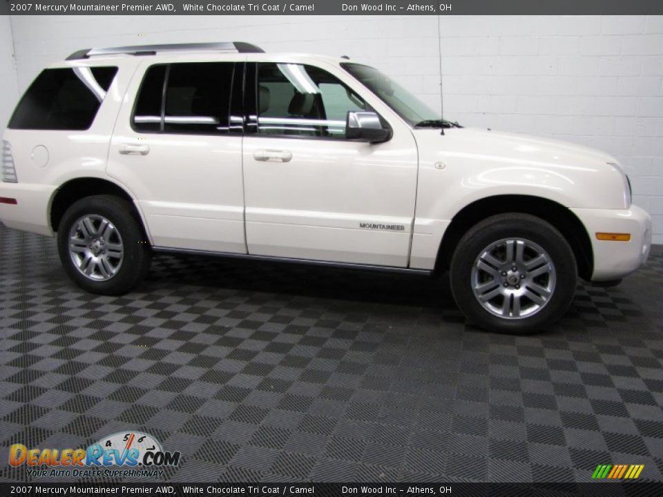 2007 Mercury Mountaineer Premier AWD White Chocolate Tri Coat / Camel Photo #3