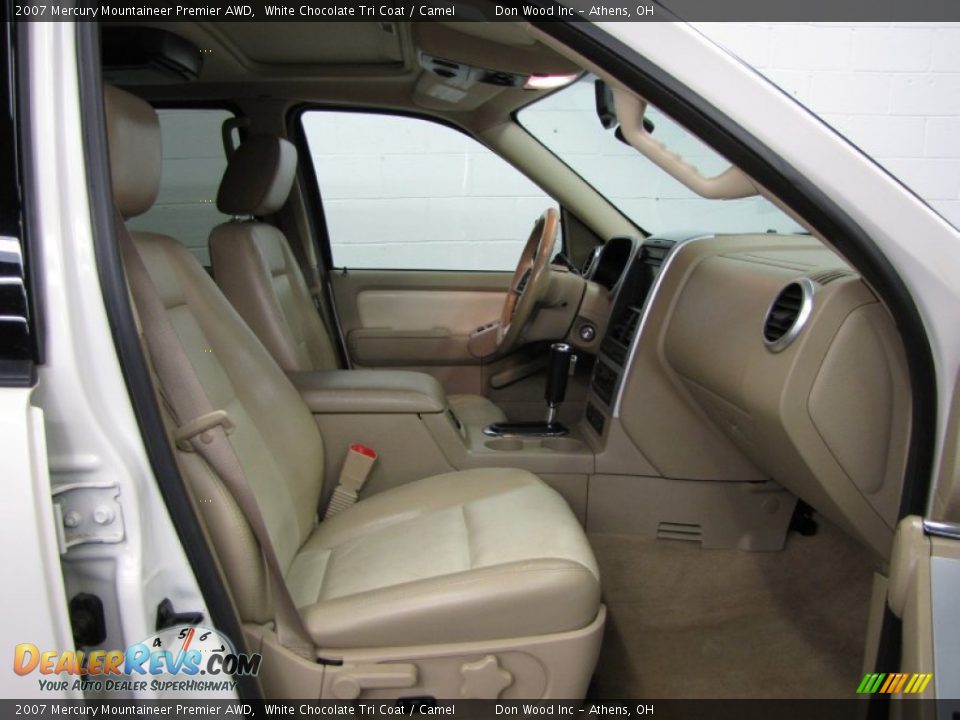 2007 Mercury Mountaineer Premier AWD White Chocolate Tri Coat / Camel Photo #14