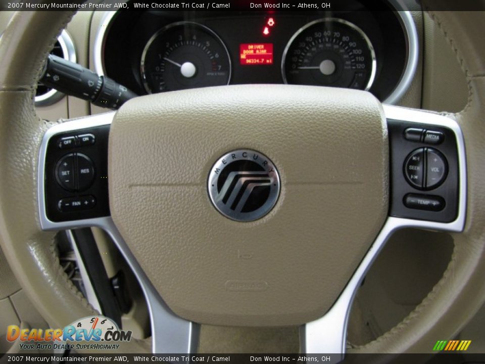 2007 Mercury Mountaineer Premier AWD White Chocolate Tri Coat / Camel Photo #20