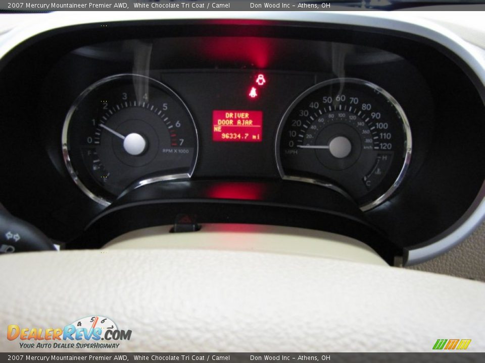 2007 Mercury Mountaineer Premier AWD White Chocolate Tri Coat / Camel Photo #21