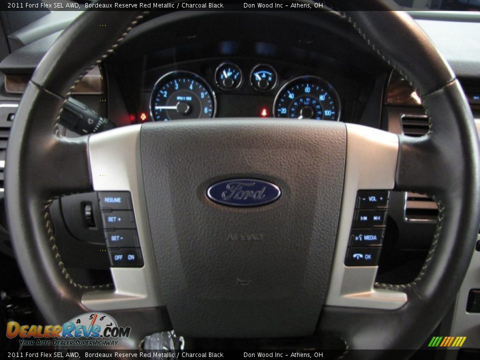 2011 Ford Flex SEL AWD Bordeaux Reserve Red Metallic / Charcoal Black Photo #15