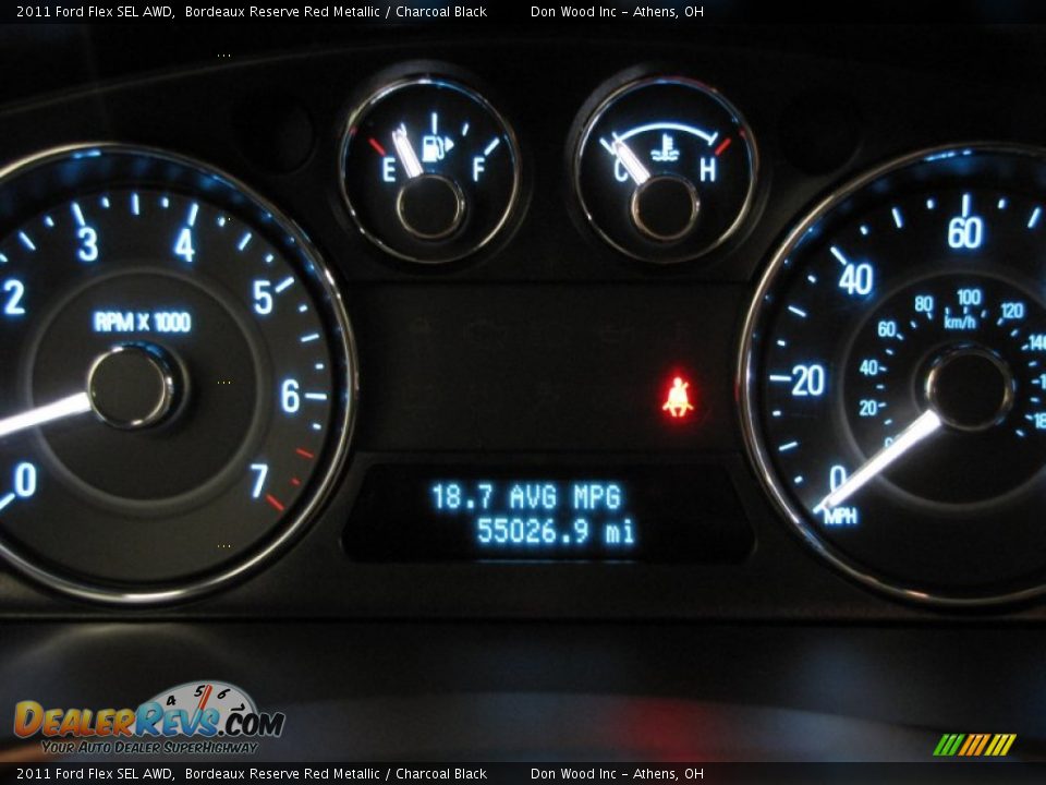 2011 Ford Flex SEL AWD Bordeaux Reserve Red Metallic / Charcoal Black Photo #16