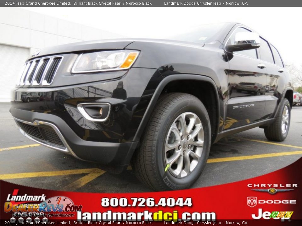 2014 Jeep Grand Cherokee Limited Brilliant Black Crystal Pearl / Morocco Black Photo #1